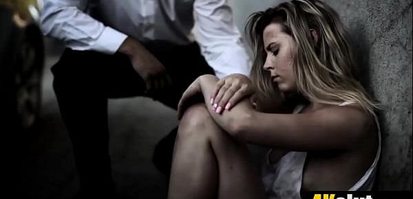  A charitable but horny man fucks a homeless chick